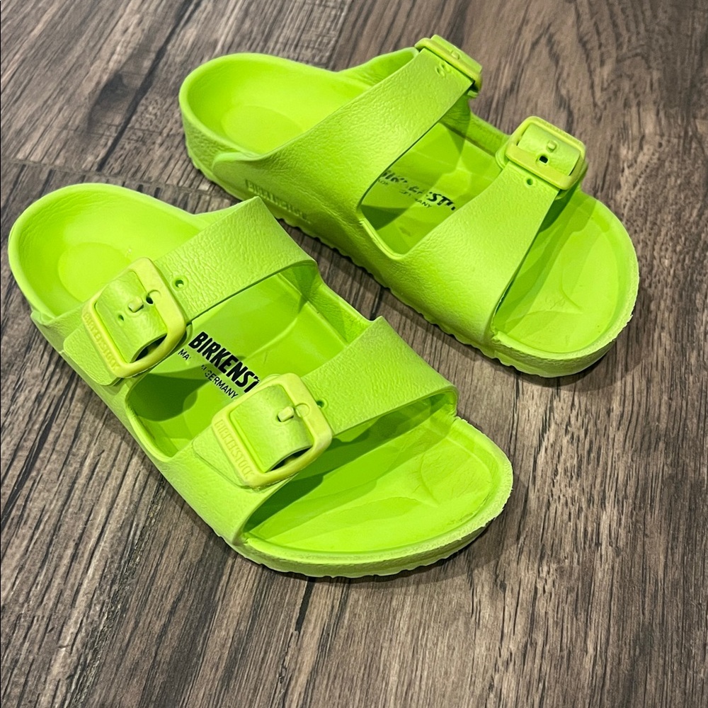 Birkenstock Kids Boy Girl Active Lime Arizona EVA Slide Sandals size kids 31